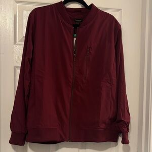 NWT Banana Republic Burgundy Zip-Up Bomber Jacket